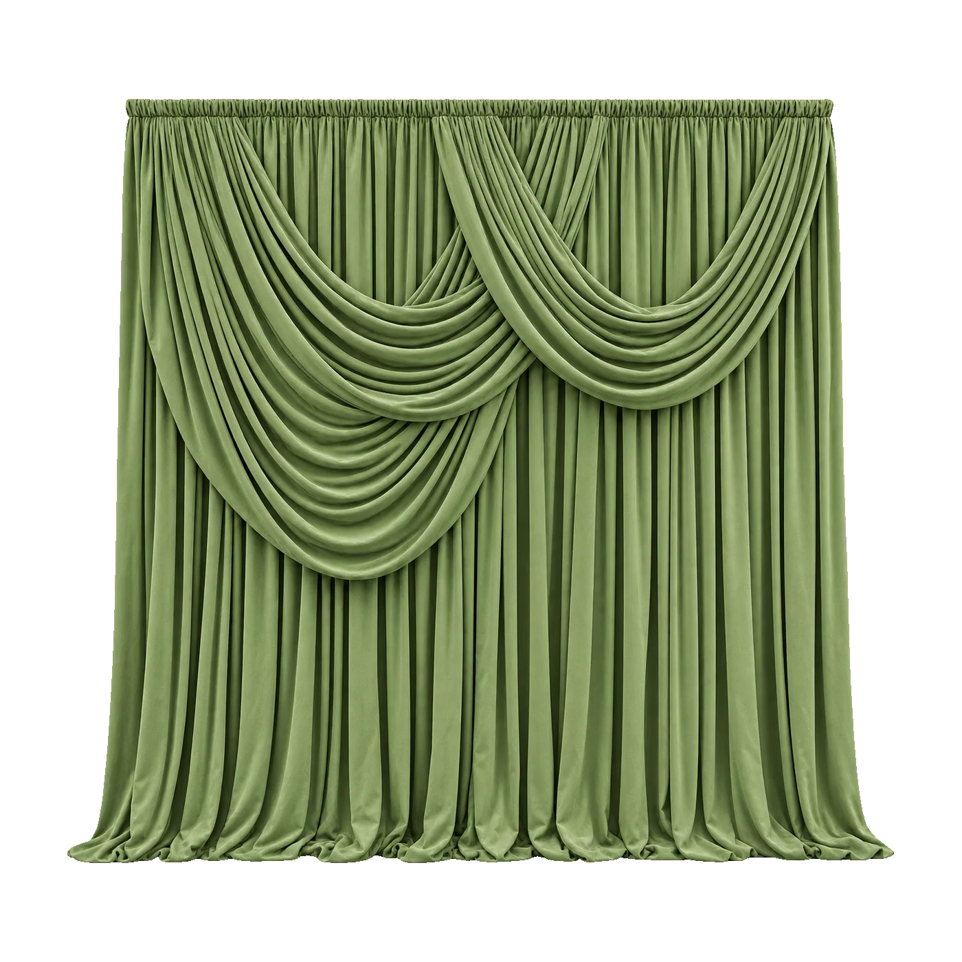 Olive Green Premium Drapes backdrop